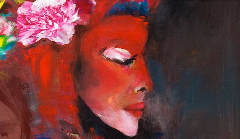 Original Modernism Women Painting by Nomeda Ciurlionyte