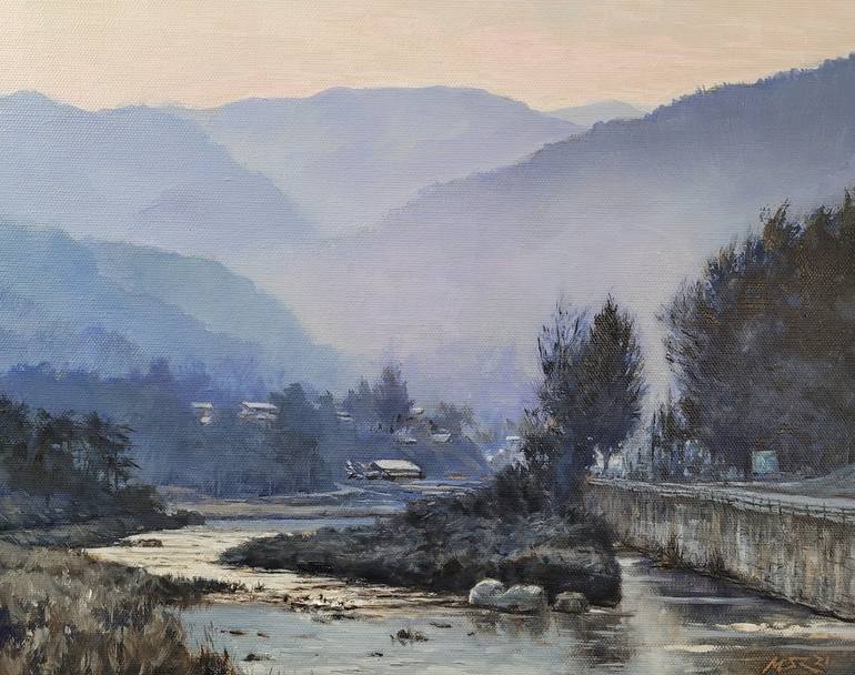 Original Landscape Painting by Mason Mansung Kang | Impressionism Art on Canvas | On the Way to Buncheon