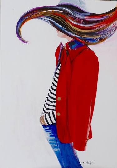 Original Realism Fashion Paintings by Virginia Hadfield