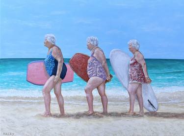 Print of Fine Art Beach Paintings by David Haley