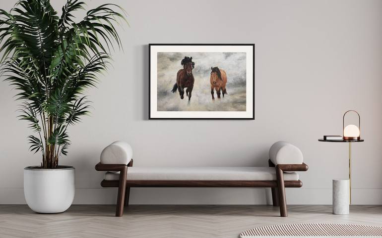 Original Fine Art Horse Painting by David Haley