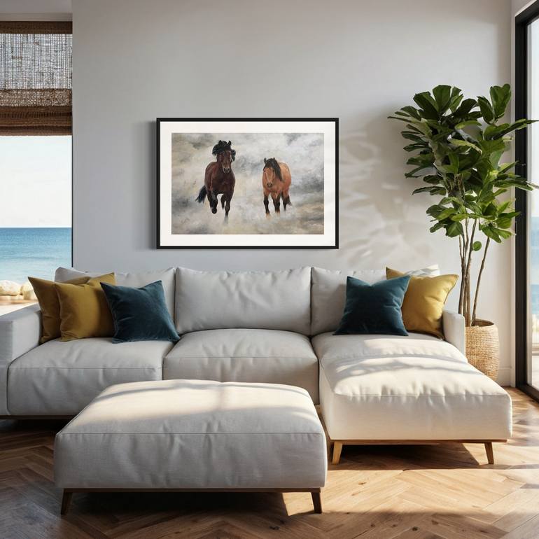 Original Fine Art Horse Painting by David Haley