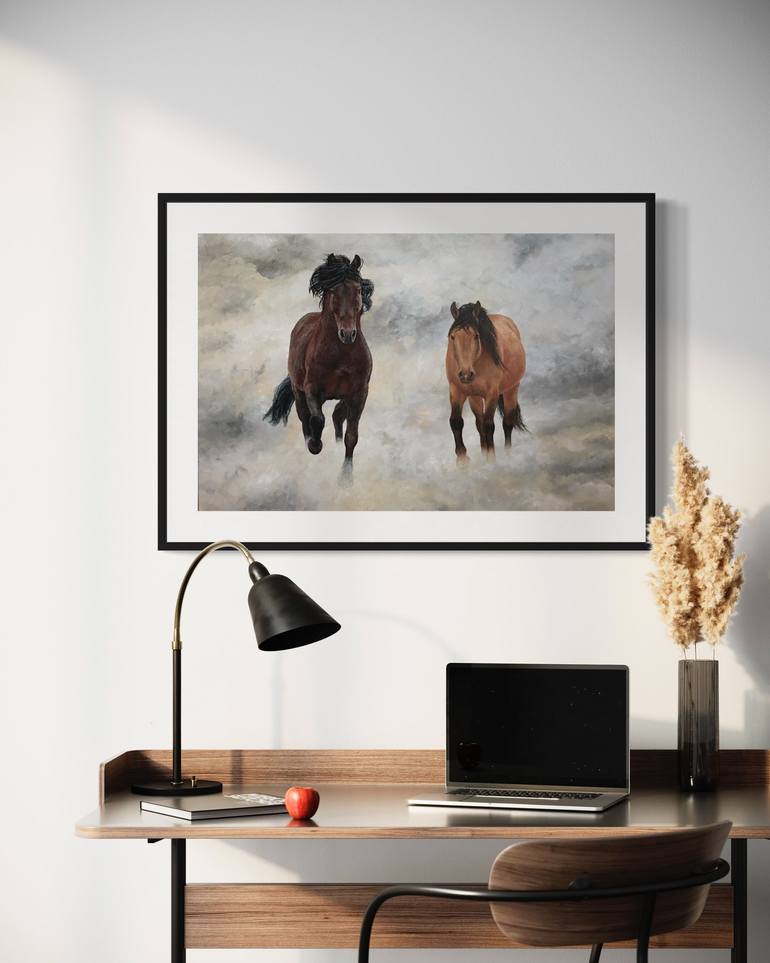 Original Fine Art Horse Painting by David Haley