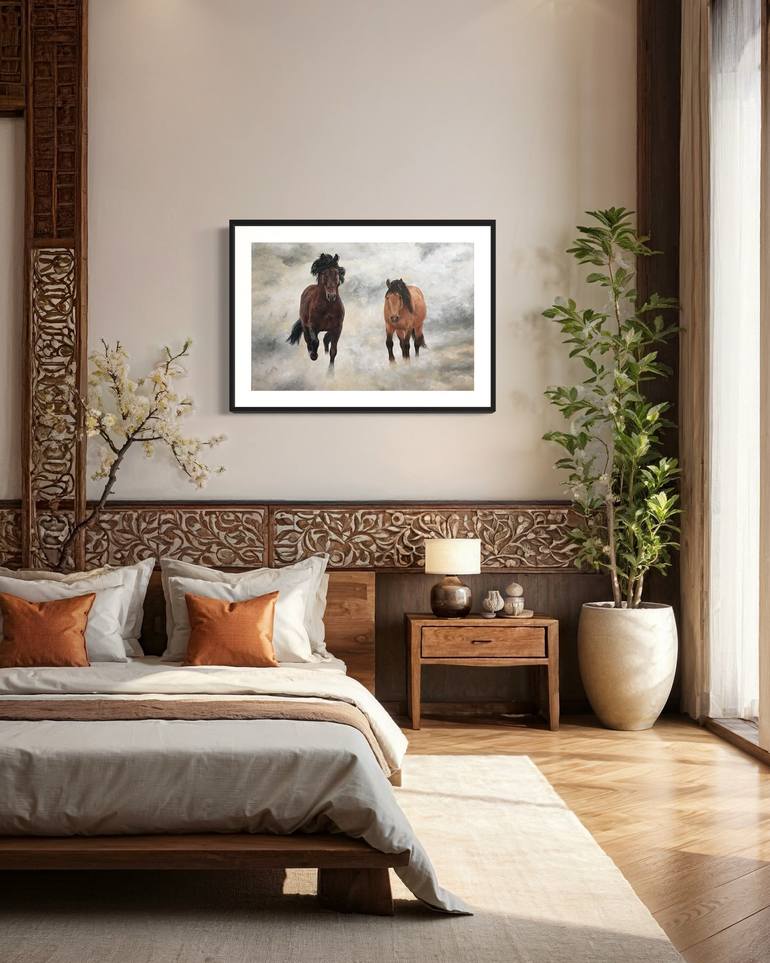 Original Fine Art Horse Painting by David Haley