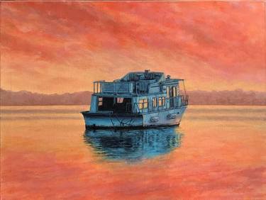 Original Fine Art Boat Paintings by David Haley