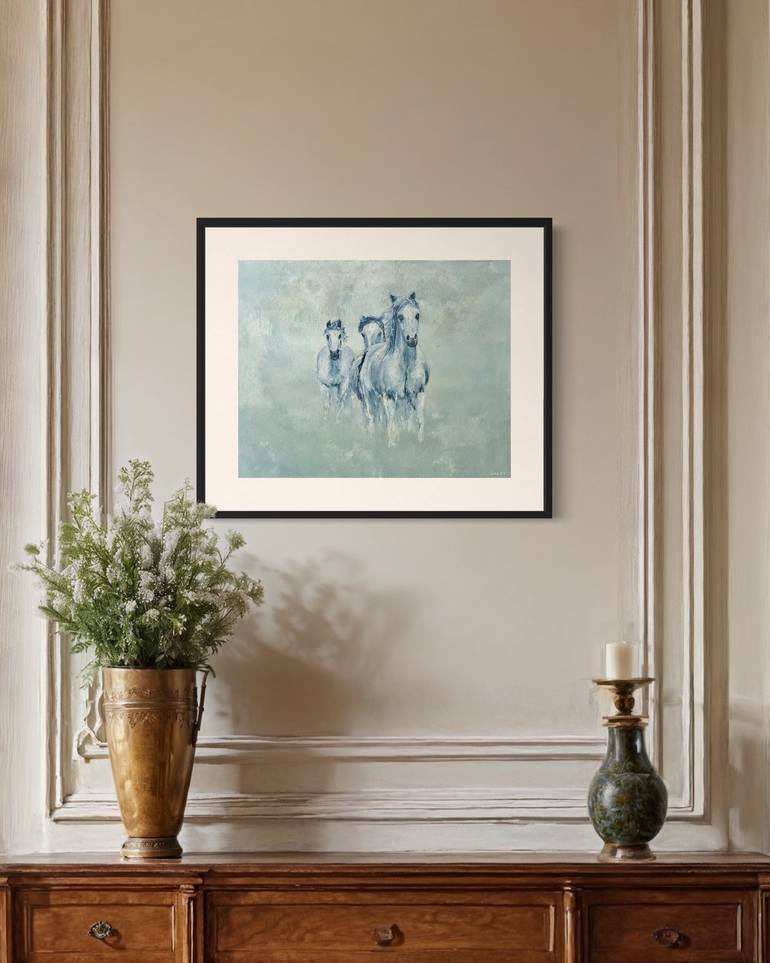 Original Fine Art Horse Painting by David Haley