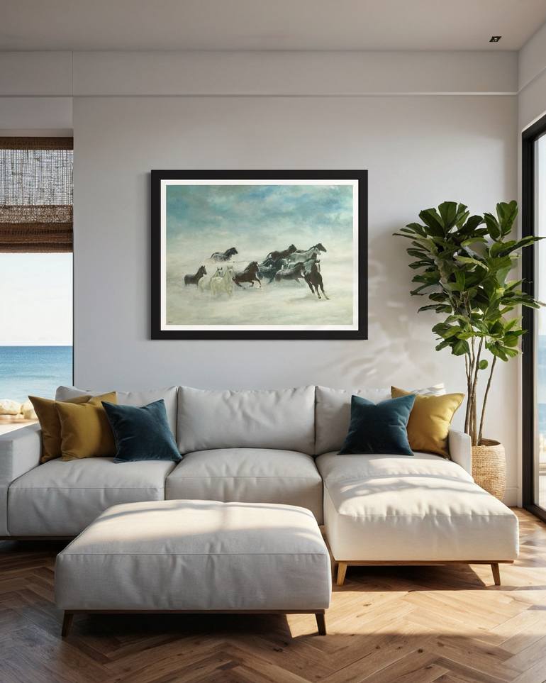 Original Fine Art Horse Painting by David Haley