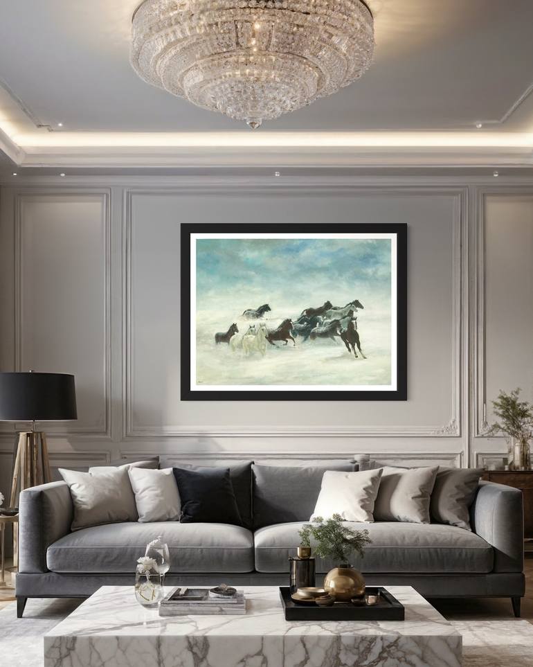 Original Fine Art Horse Painting by David Haley