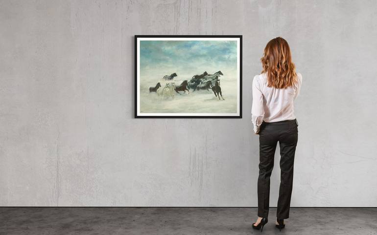 Original Fine Art Horse Painting by David Haley