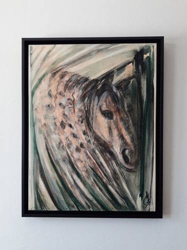 Original Figurative Horse Paintings by Miriam Sore