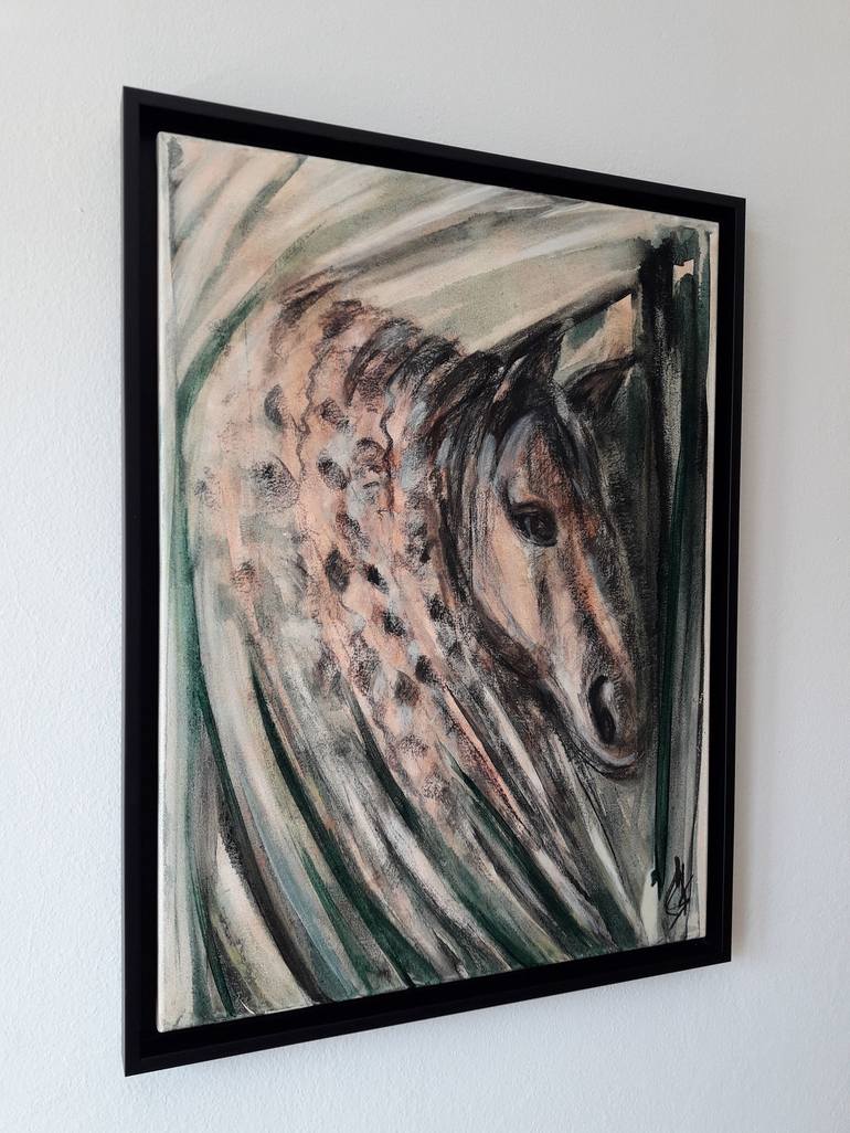 Original Figurative Horse Painting by Miriam Sore