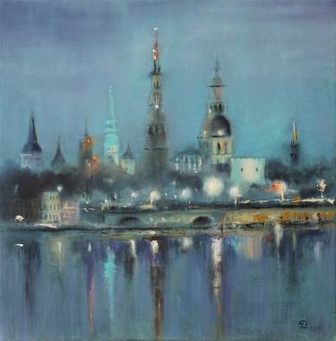 Original Impressionism Cities Paintings by Julija Demenkova