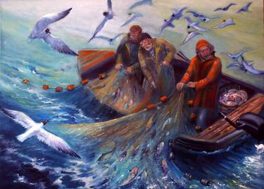 Print of Fish Paintings by Julija Demenkova