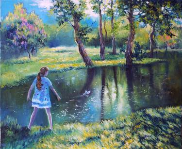 Original Impressionism Landscape Paintings by Julija Demenkova
