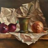 Onion on paper by Joseph Etkin