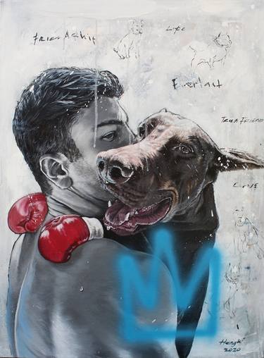 Print of Dogs Paintings by Hengki Koesworo