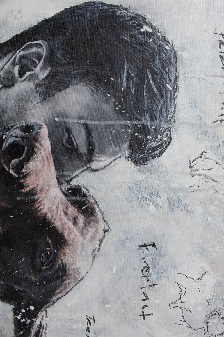 Original Modernism Dogs Painting by Hengki Koesworo