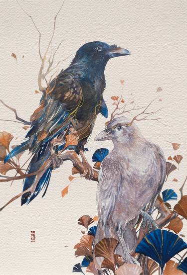 Original Fine Art Animal Painting by Luqman Reza Mulyono