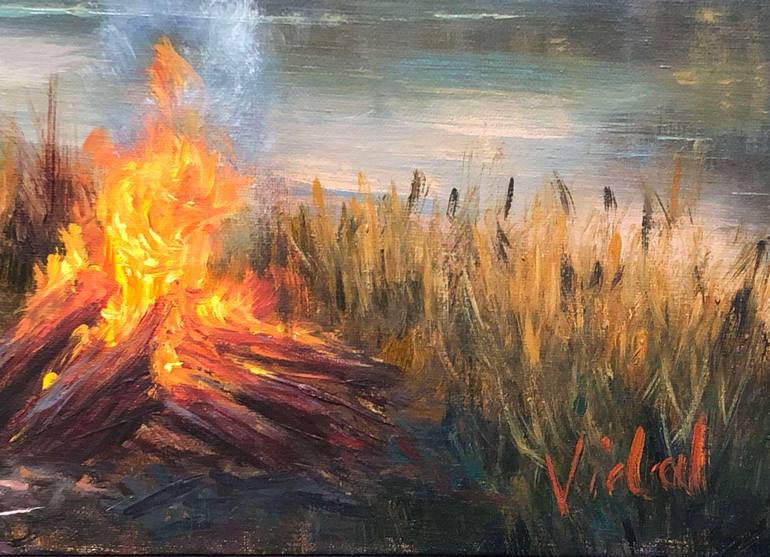Original Impressionism Landscape Painting by Christopher Vidal