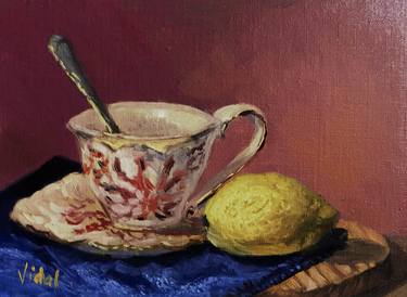 Tea cup and lemon - still life thumb