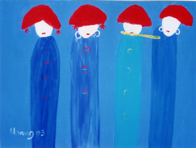 Girl playing the Flute Painting by Ngo Hoang Saatchi Art