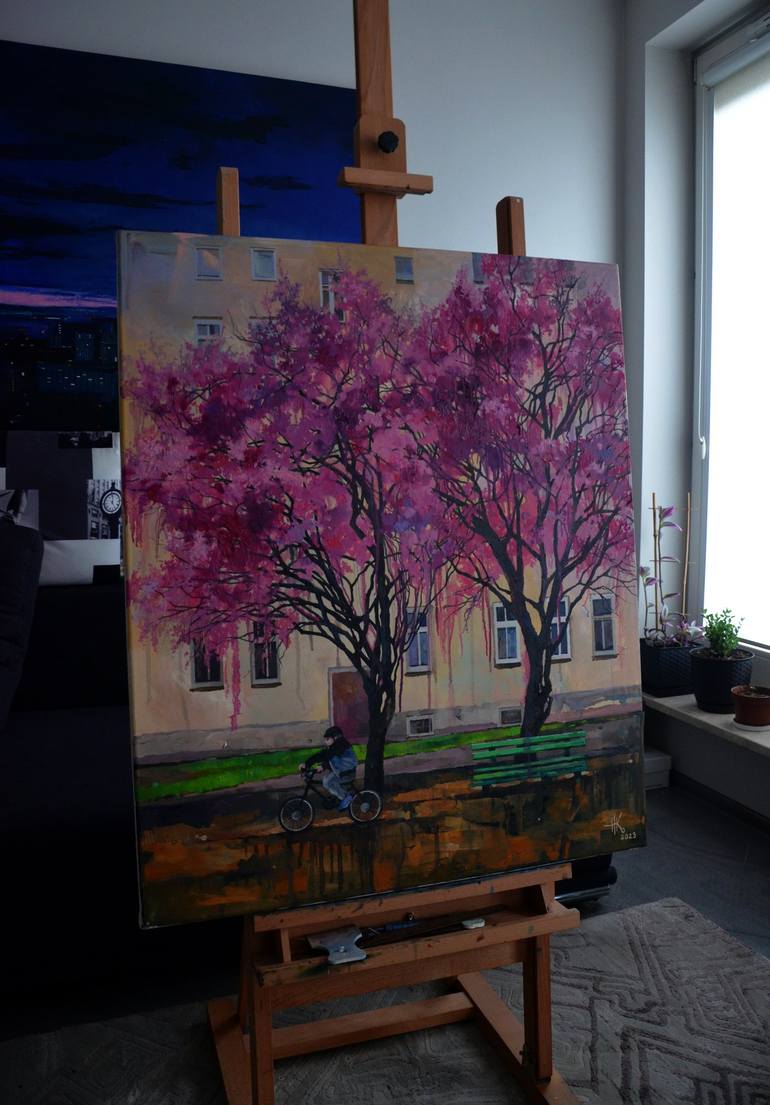 Original Tree Painting by Zhanna Kondratenko