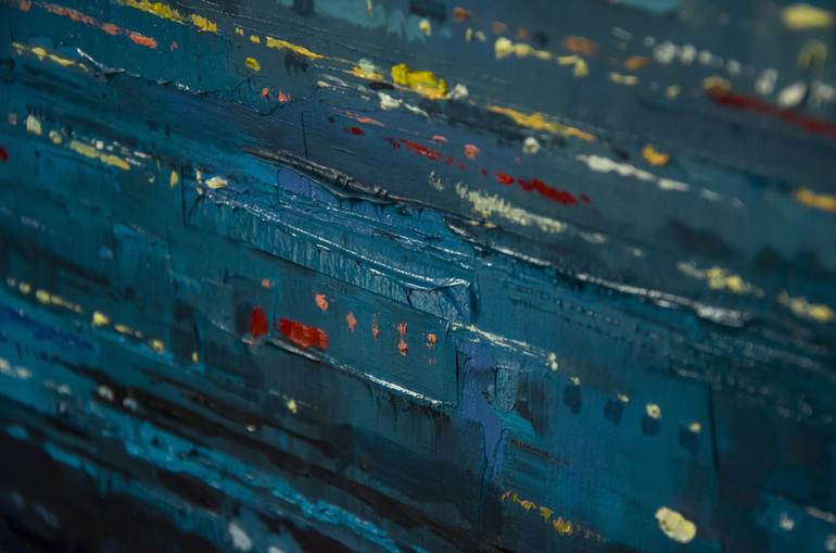 Original Abstract Expressionism Cities Painting by Zhanna Kondratenko