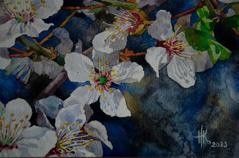 Original Floral Painting by Zhanna Kondratenko