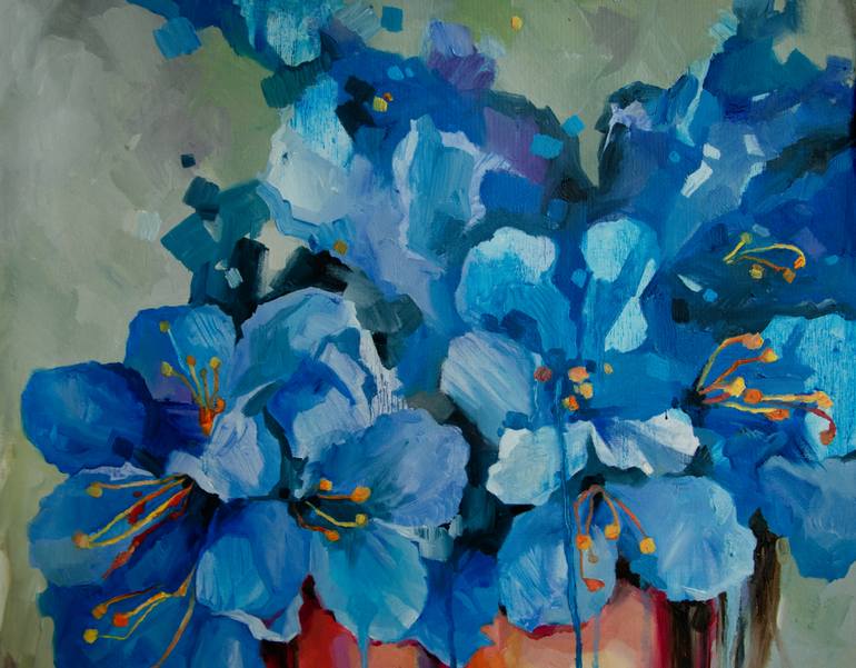 Original Abstract Expressionism People Painting by Zhanna Kondratenko