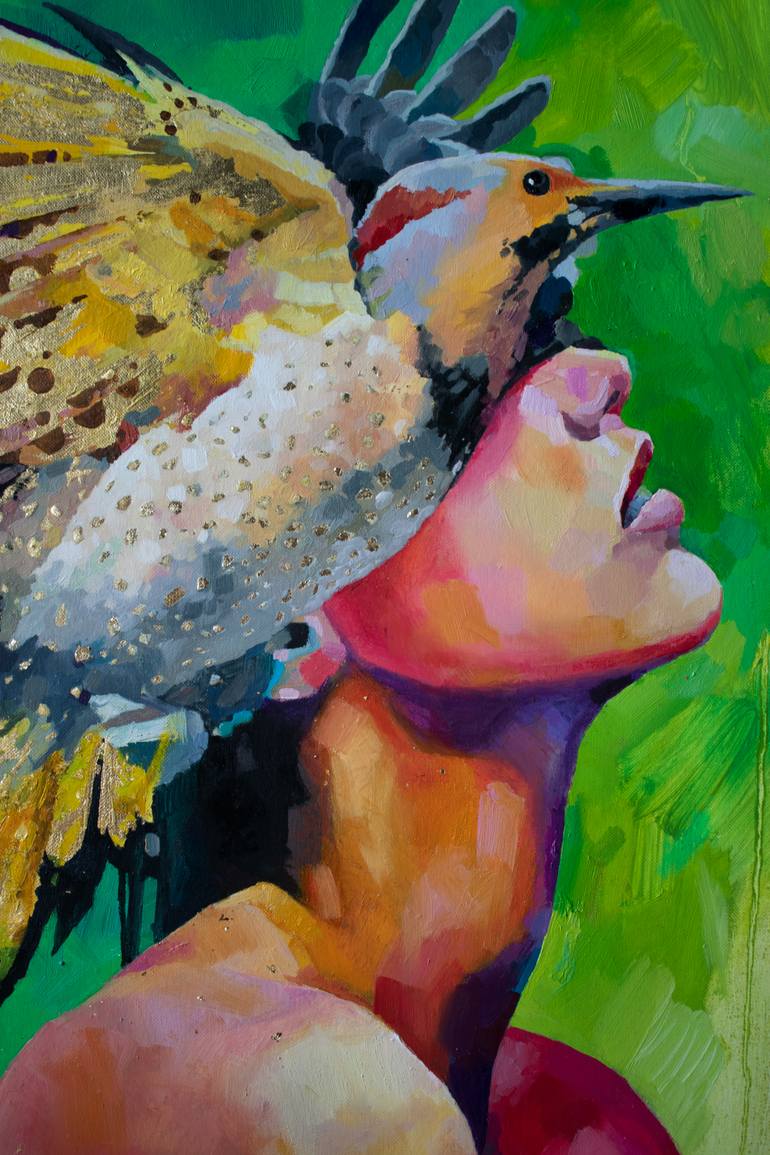 Original Abstract Expressionism Women Painting by Zhanna Kondratenko