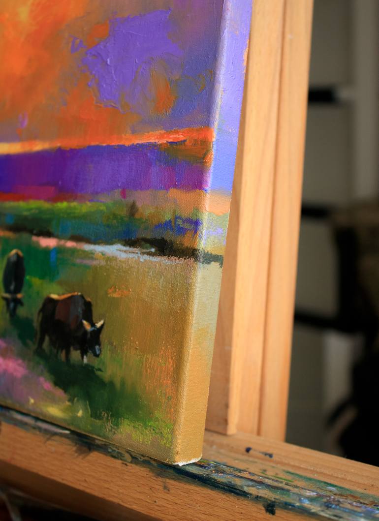 Original Abstract Expressionism Animal Painting by Zhanna Kondratenko