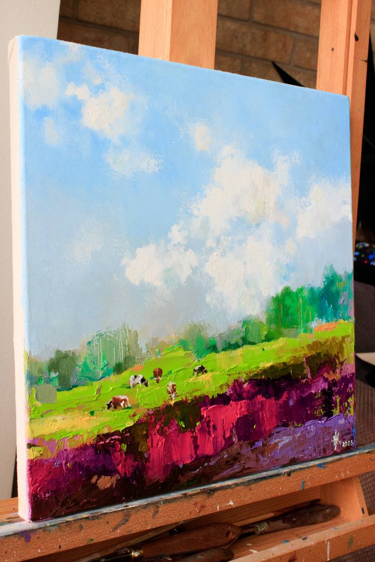 Original Abstract Expressionism Landscape Painting by Zhanna Kondratenko
