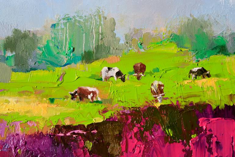 Original Abstract Expressionism Landscape Painting by Zhanna Kondratenko