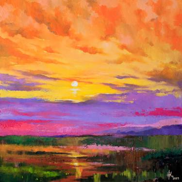 Original Abstract Expressionism Landscape Painting by Zhanna Kondratenko