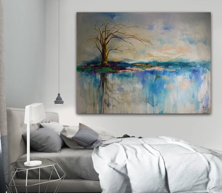 Original Abstract Expressionism Landscape Painting by Zhanna Kondratenko