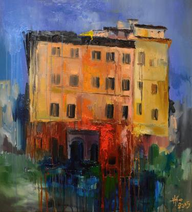 Print of Abstract Cities Paintings by Zhanna Kondratenko