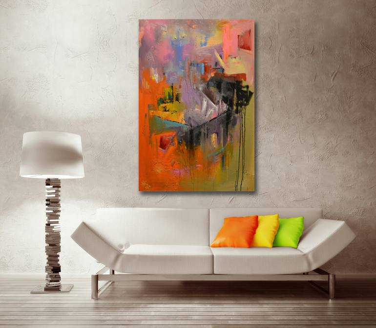 Original Abstract Expressionism Abstract Painting by Zhanna Kondratenko