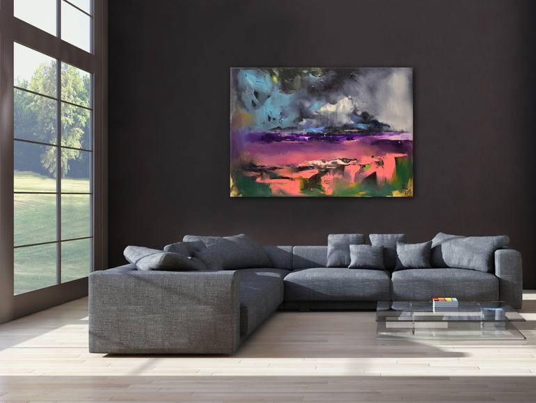 Original Abstract Landscape Painting by Zhanna Kondratenko