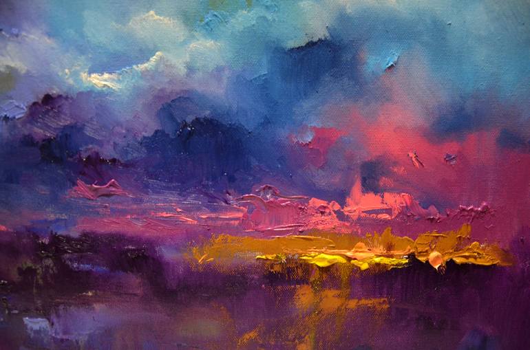 Original Abstract Landscape Painting by Zhanna Kondratenko