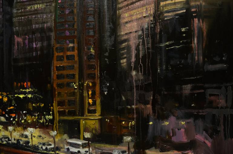 Original Abstract Cities Painting by Zhanna Kondratenko