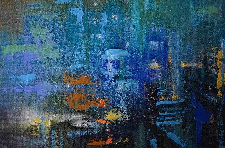 Original Abstract Cities Painting by Zhanna Kondratenko