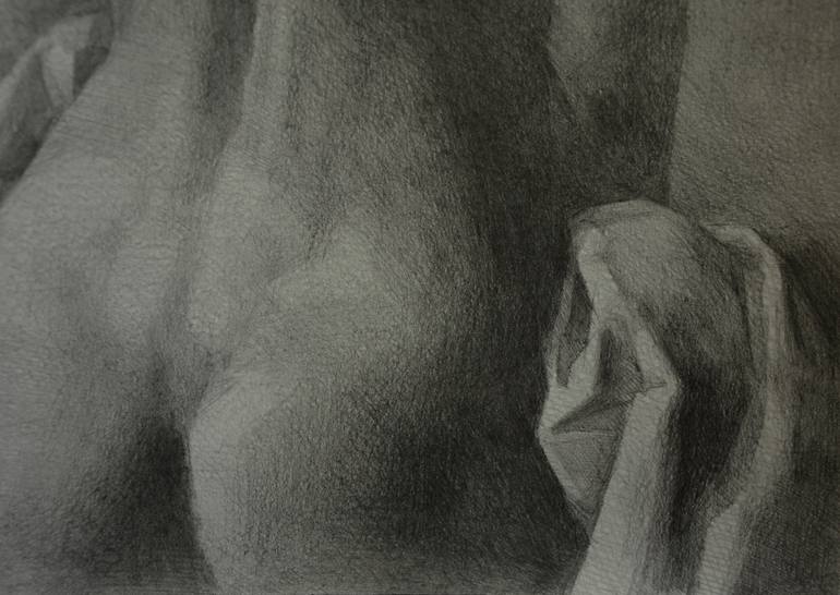 Original Conceptual Nude Drawing by Zhanna Kondratenko