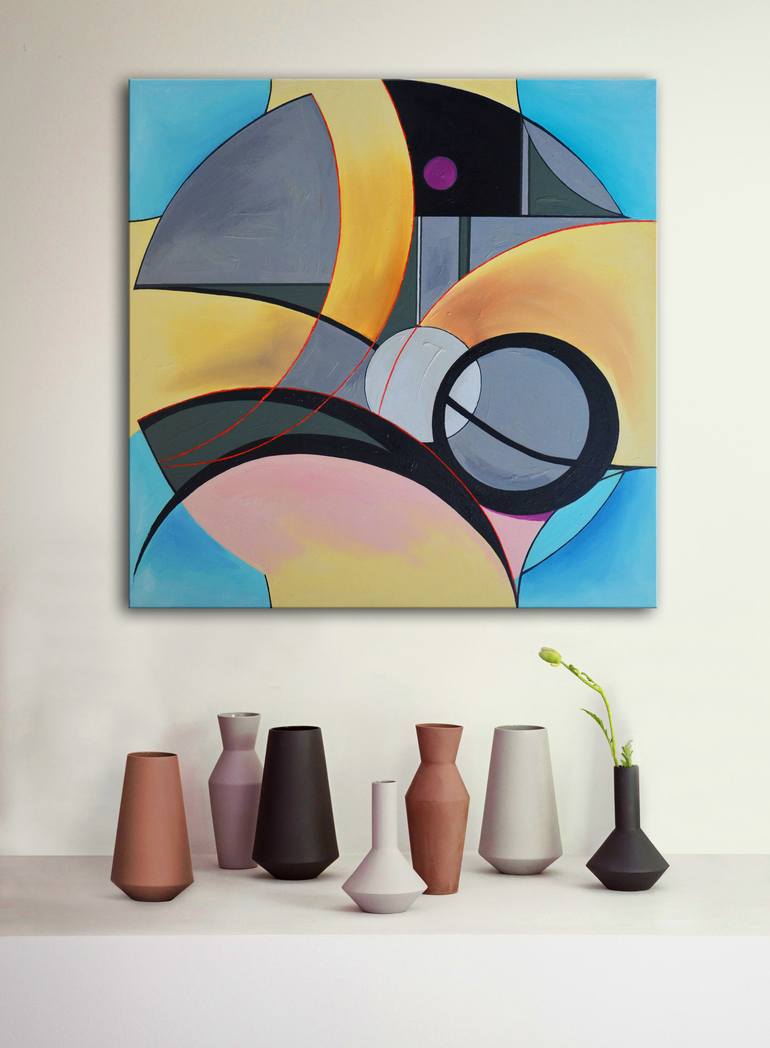 Original Geometric Painting by Zhanna Kondratenko