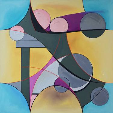 Original Abstract Geometric Paintings by Zhanna Kondratenko