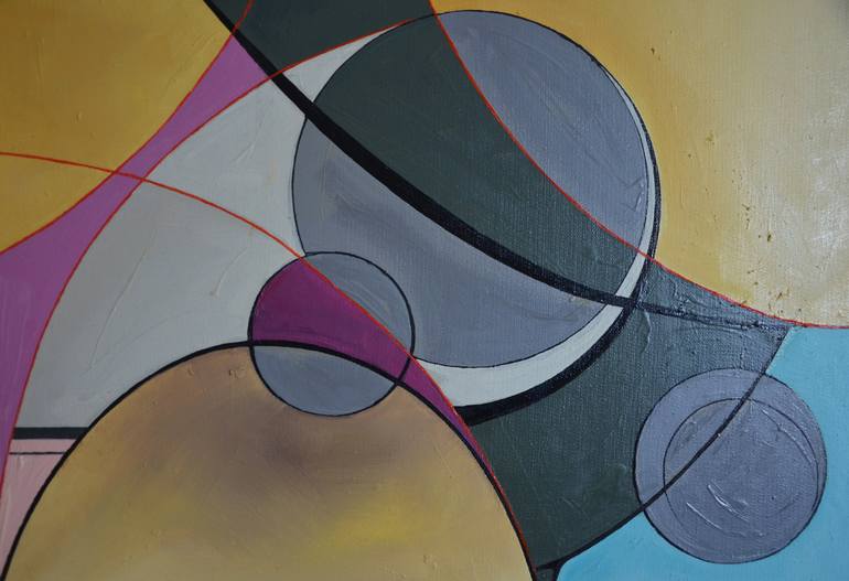 Original Abstract Geometric Painting by Zhanna Kondratenko