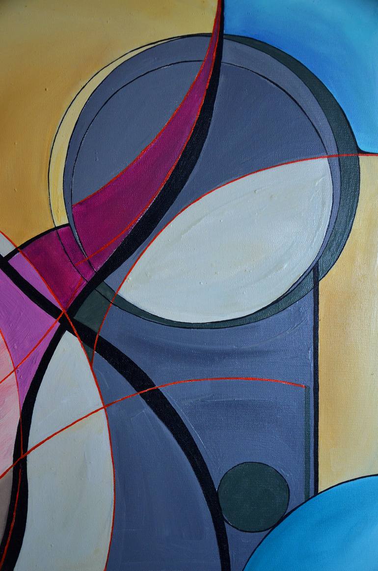 Original Abstract Geometric Painting by Zhanna Kondratenko