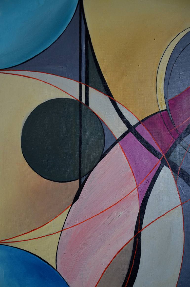 Original Abstract Geometric Painting by Zhanna Kondratenko