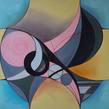 Original Abstract Expressionism Geometric Paintings by Zhanna Kondratenko