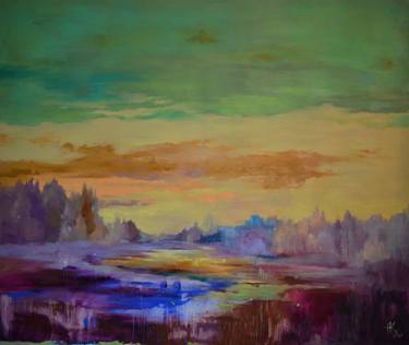 Original Abstract Landscape Paintings by Zhanna Kondratenko