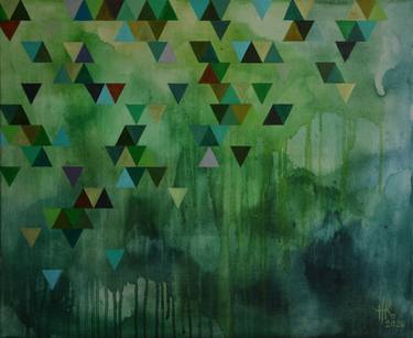 Original Abstract Geometric Paintings by Zhanna Kondratenko